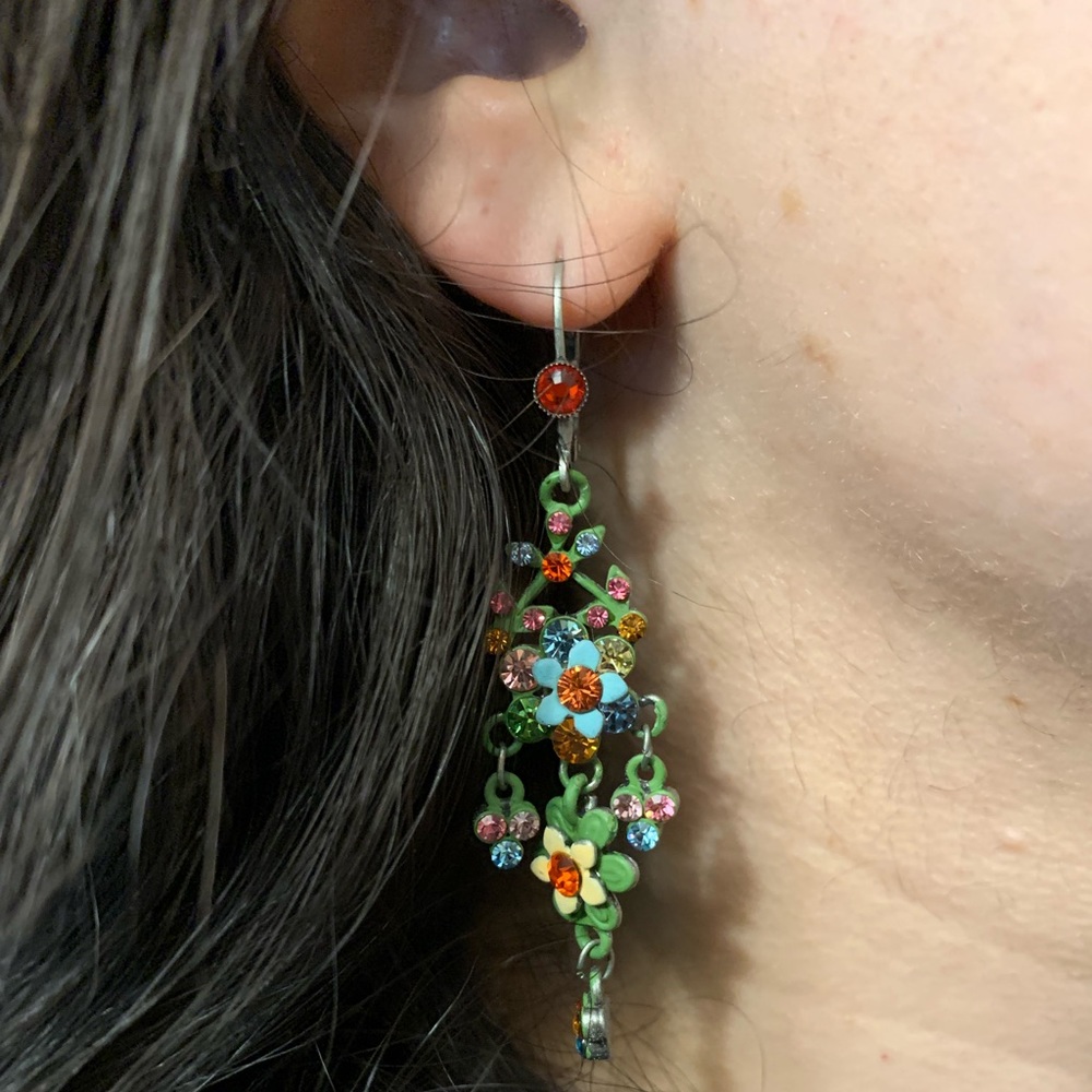 Floral sparkly fabulous earrings
